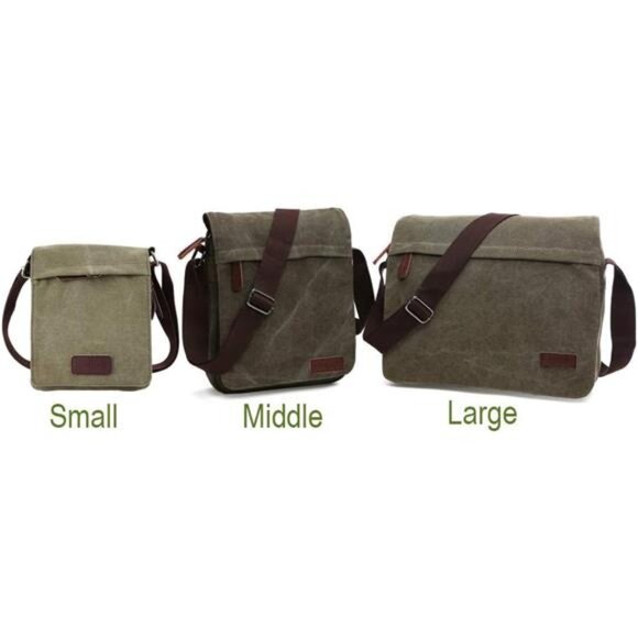 Vintage Canvas Messenger Cross body bag Shoulder bag - Picture 7 of 8